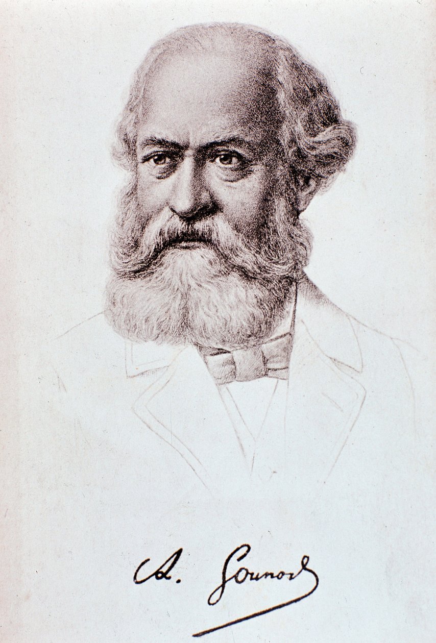Porträtt av Charles Gounod (1818-1893) engelsk kompositör Drawing. 1800-talet. Milano, biblioteca del conservatorio av Unknown artist