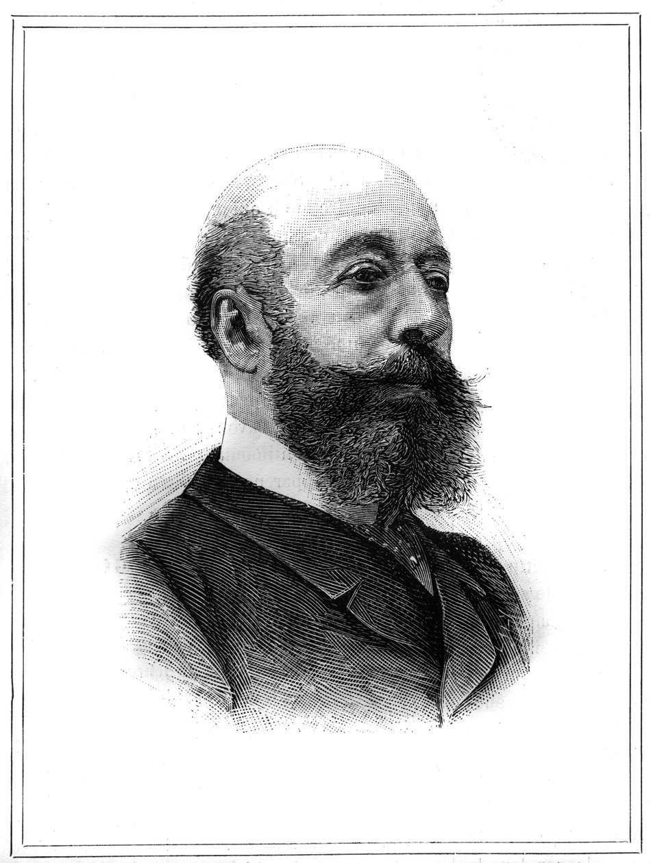 Porträtt av Charles Lambert de Sainte Croix (Sainte-Croix) (1827-1889), fransk politiker. Gravyr i ""The Illustrated World"", 2 januari av Unknown artist