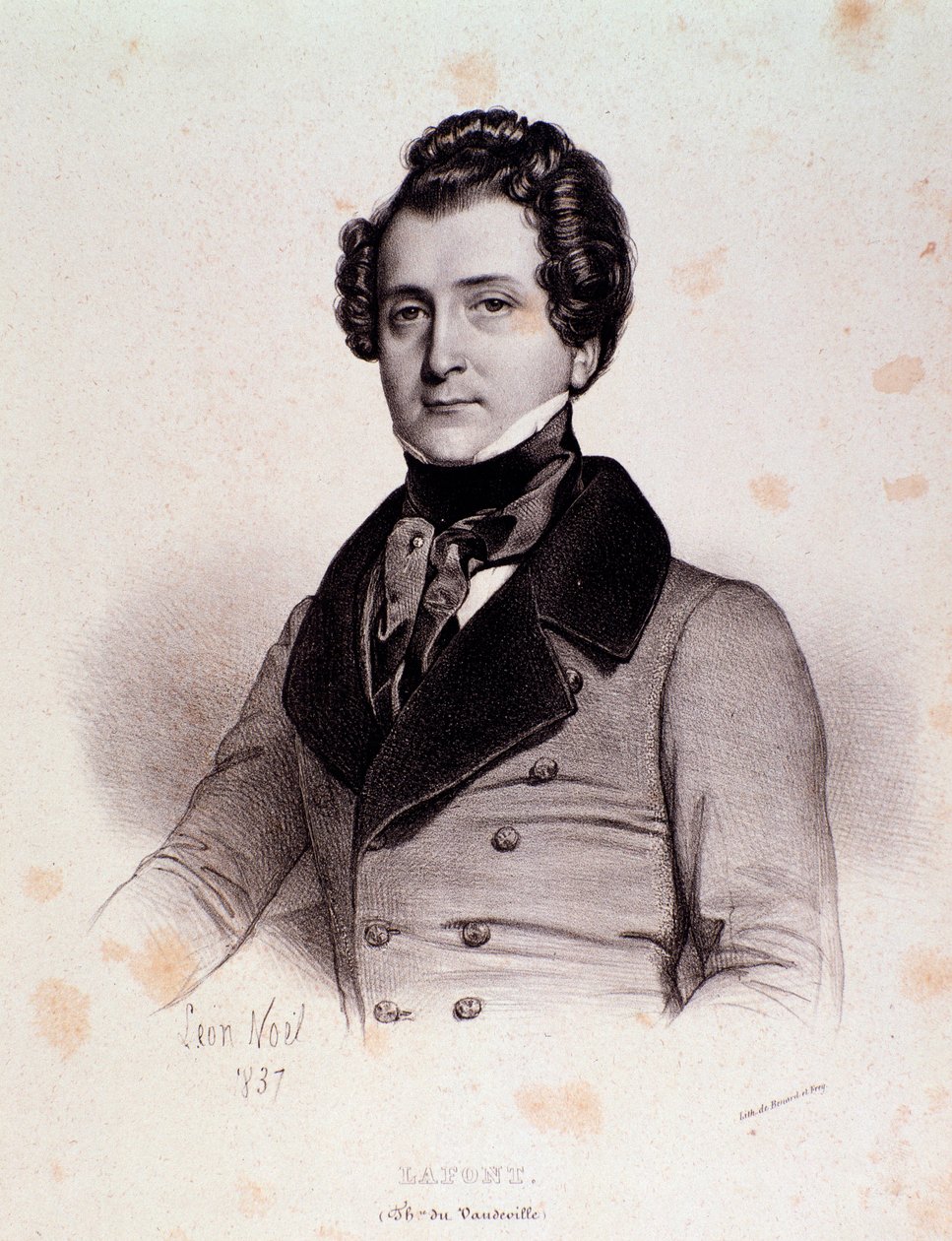 Porträtt av Charles Philippe Lafont (gravyr) av Unknown artist