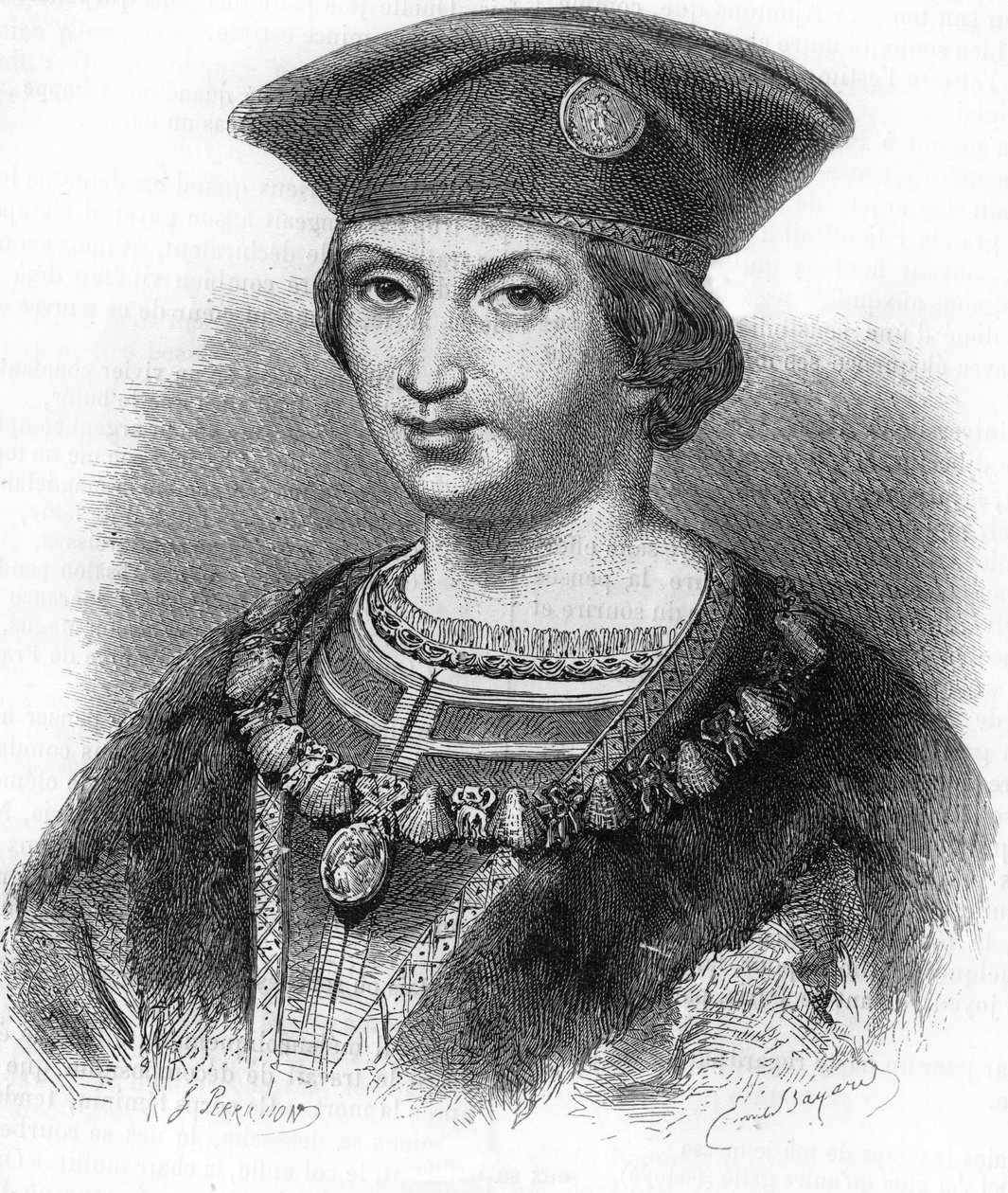 Porträtt av Karl VIII, kung av Frankrike (1470-1498). av Unknown artist