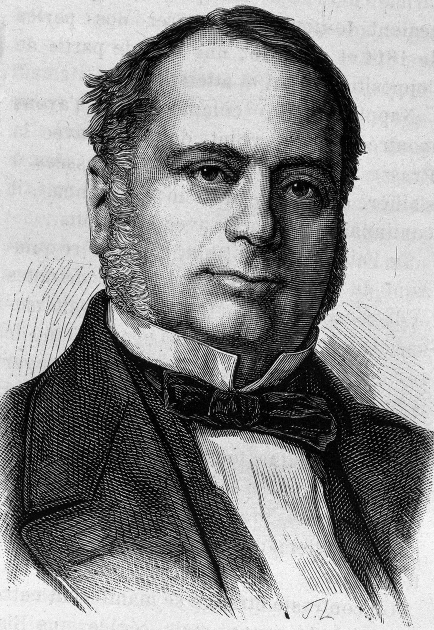 Porträtt av Charles Valletta (? - 1881). Gravyr från slutet av 1800-talet i "Histoire de France"" av H. Martin. av Unknown artist