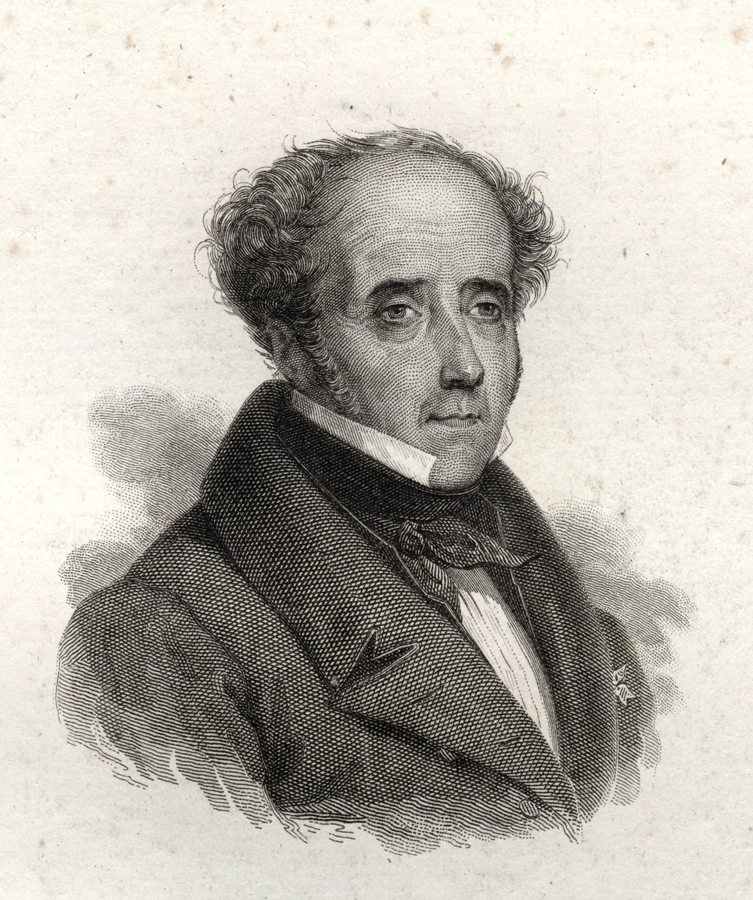 Porträtt av Chateaubriand, gravyr från 1800-talet av Unknown artist