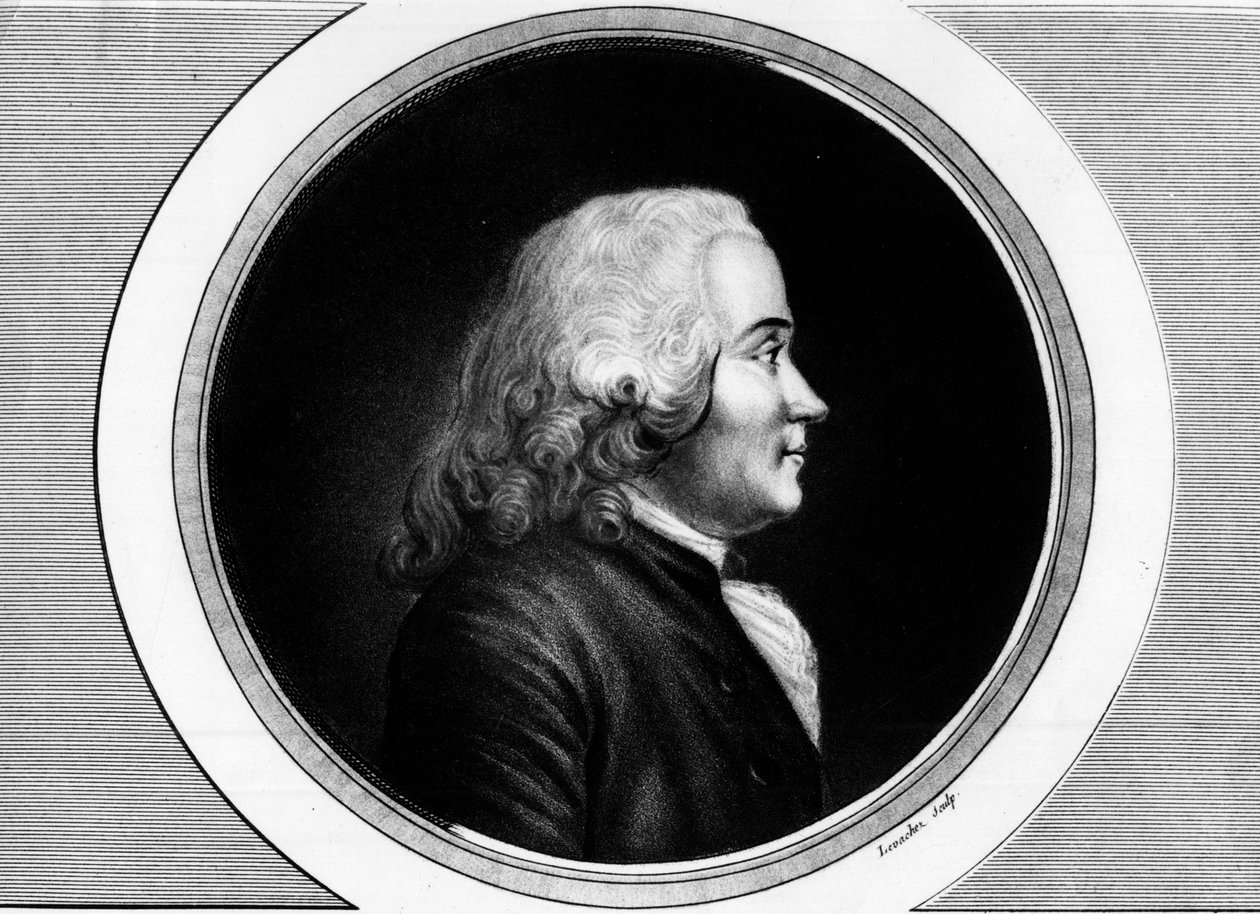 Porträtt av Chretien Guillaume de Malesherbes (1721-1794). Gravyr i "" Komplett samling av historiska målningar från den franska revolutionen, i tre volymer.""" 1804. av Unknown artist