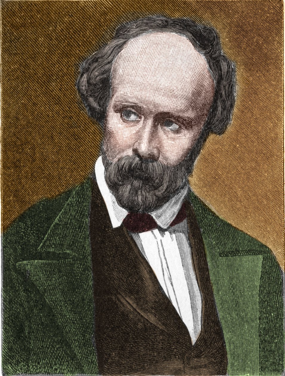 Porträtt av Christian Friedrich Hebbel (1813-1863), tysk poet och dramatiker av Unknown artist