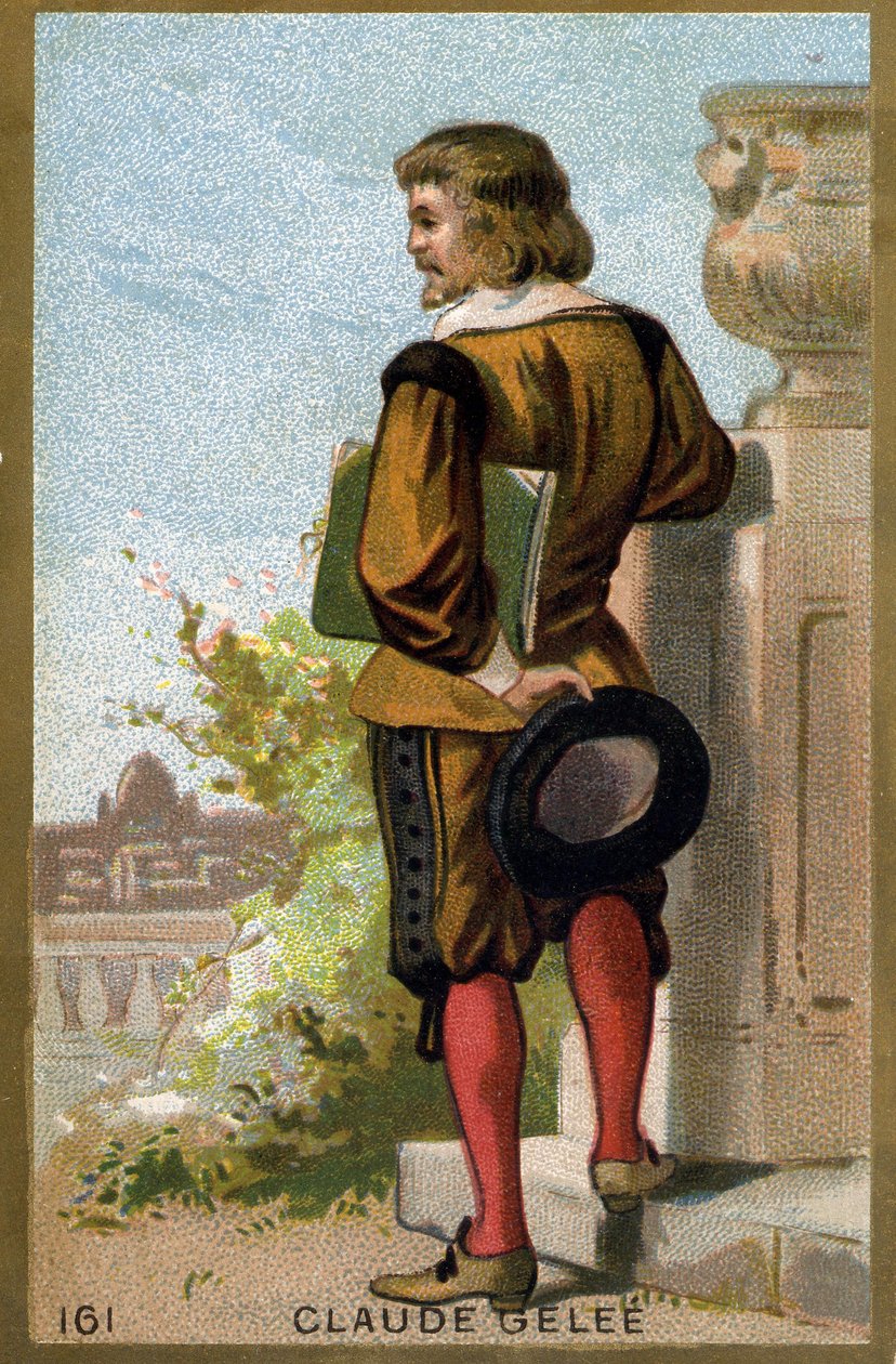 Porträtt av Claude Gellée dit Le Lorrain (1600 - 1682). Kromolitografi från slutet av 1800-talet. av Unknown artist