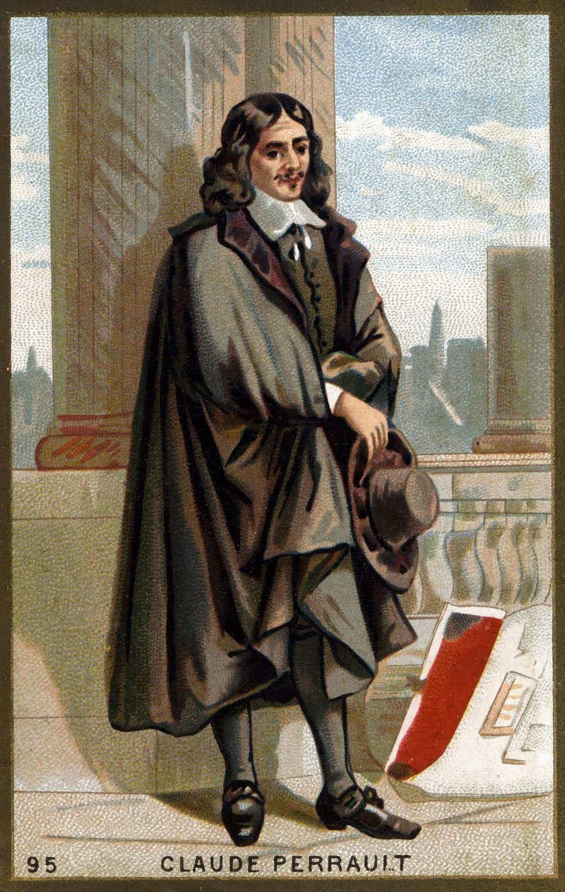 Porträtt av Claude Perrault (1613 - 1688) fransk arkitekt, läkare och fysiker. Kromolitografi av 1800-talet. av Unknown artist