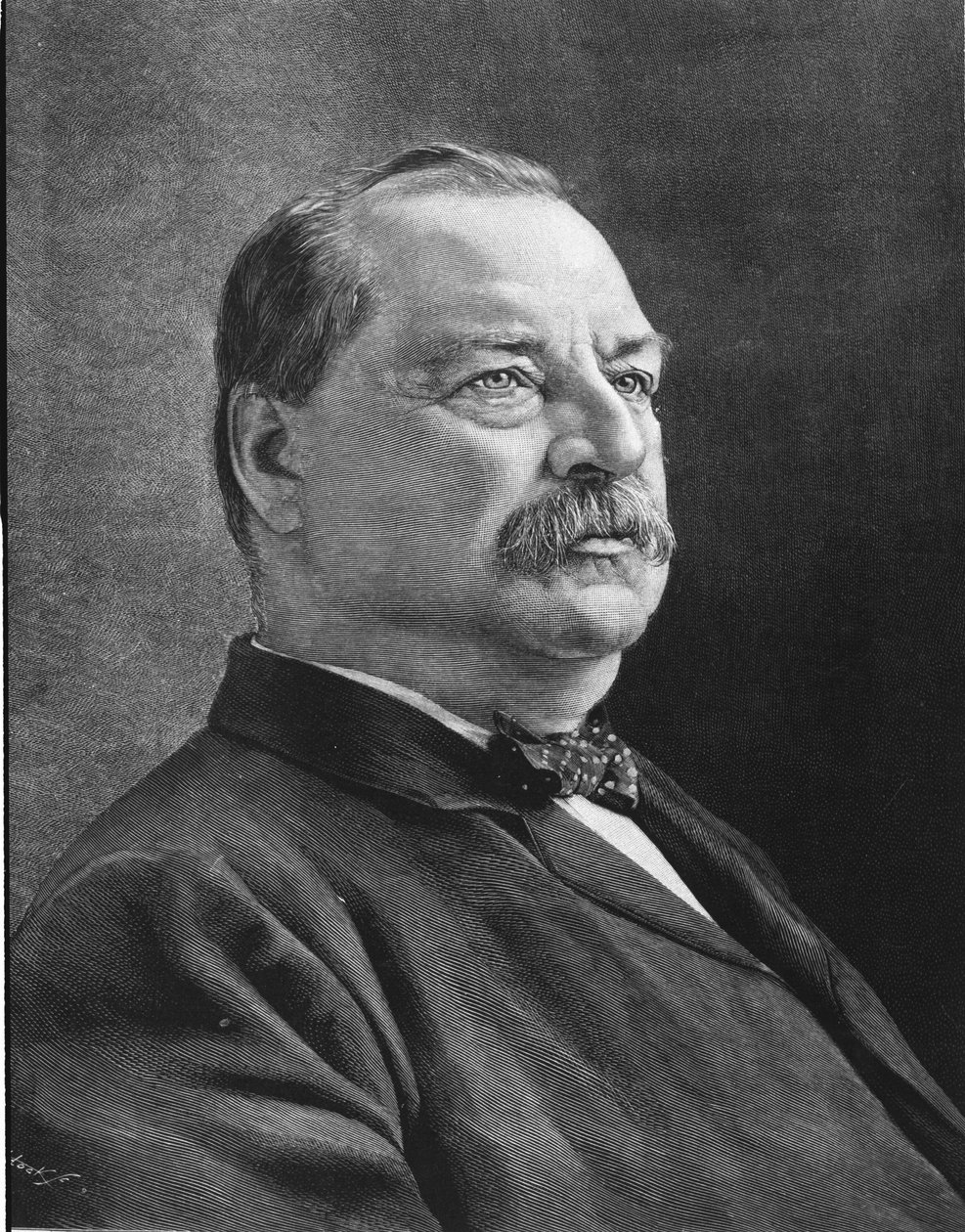 Porträtt av Cleveland Grover (1837 - 1908), amerikansk statsman. av Unknown artist