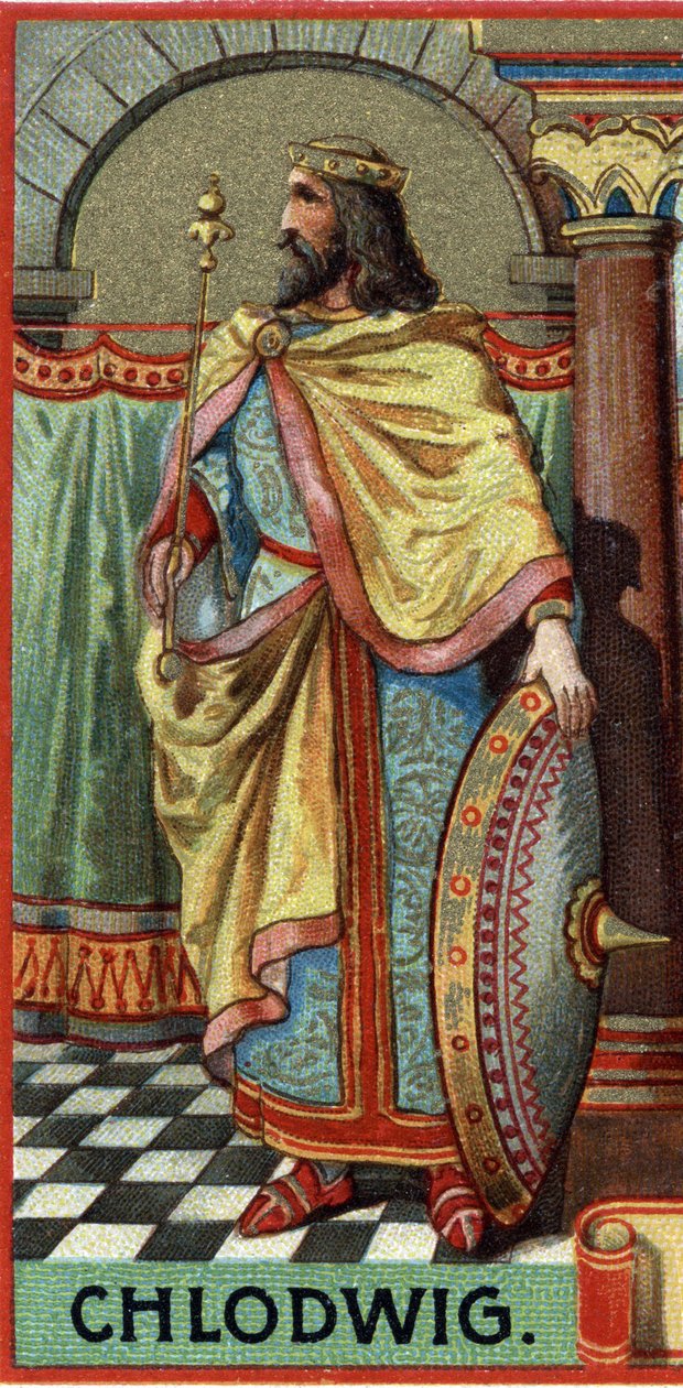 Porträtt av Clovis kung av francen från 481-511 e.Kr. av Unknown artist