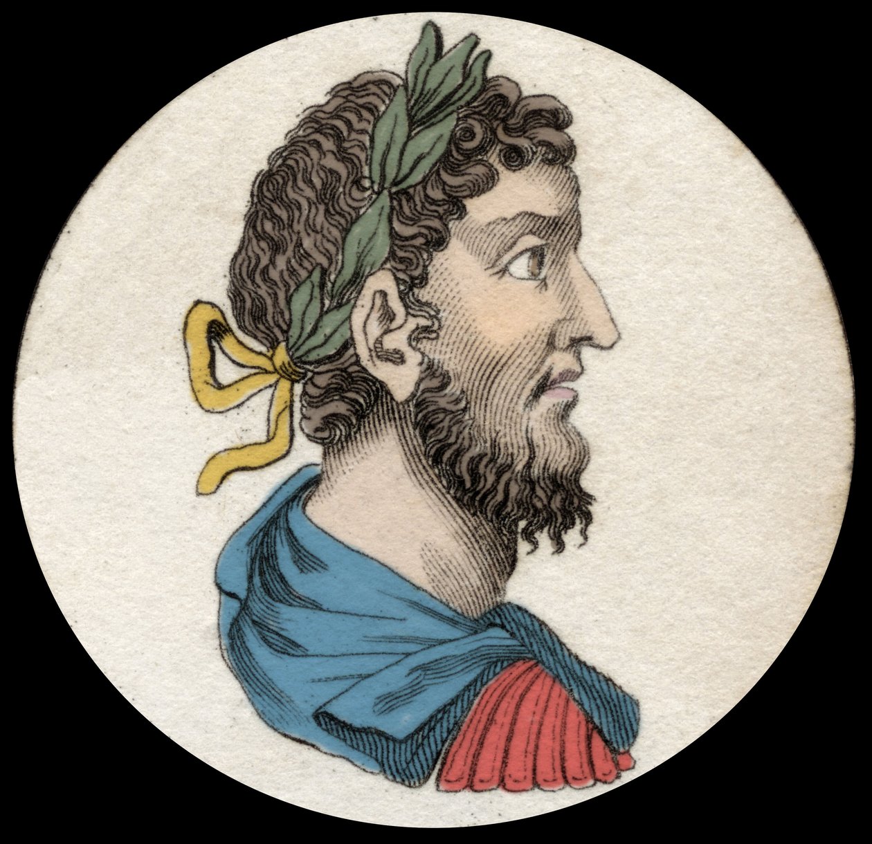Porträtt av Commodus (161-192), romersk kejsare. 1800-talsgravyr av Unknown artist