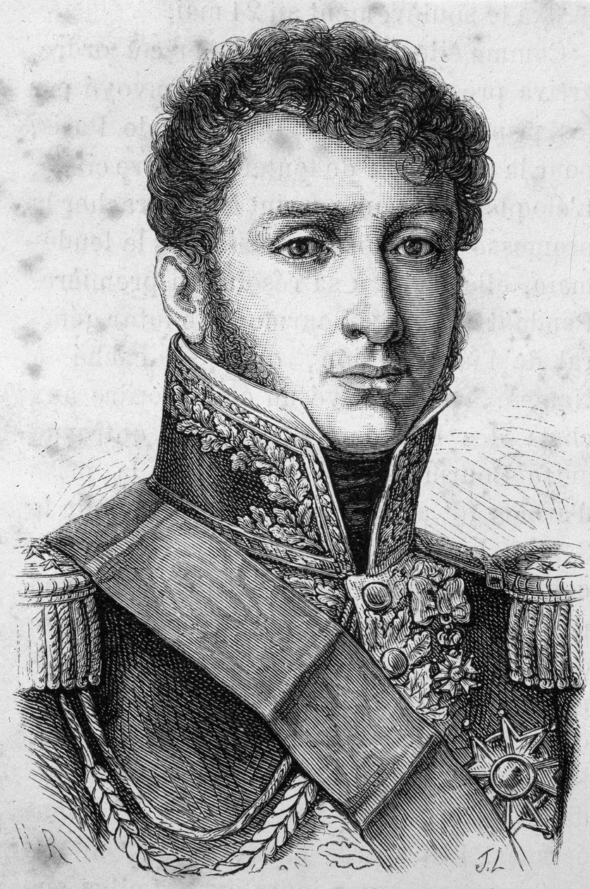 Porträtt av greve Charles Tristan av Montholon, fransk general (1783-1853). av Unknown artist