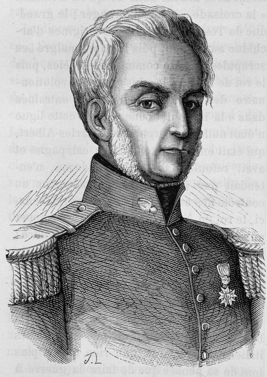 Porträtt av Courtais. Gravyr från slutet av 1800-talet i "Histoire de France"" av H. Martin. av Unknown artist