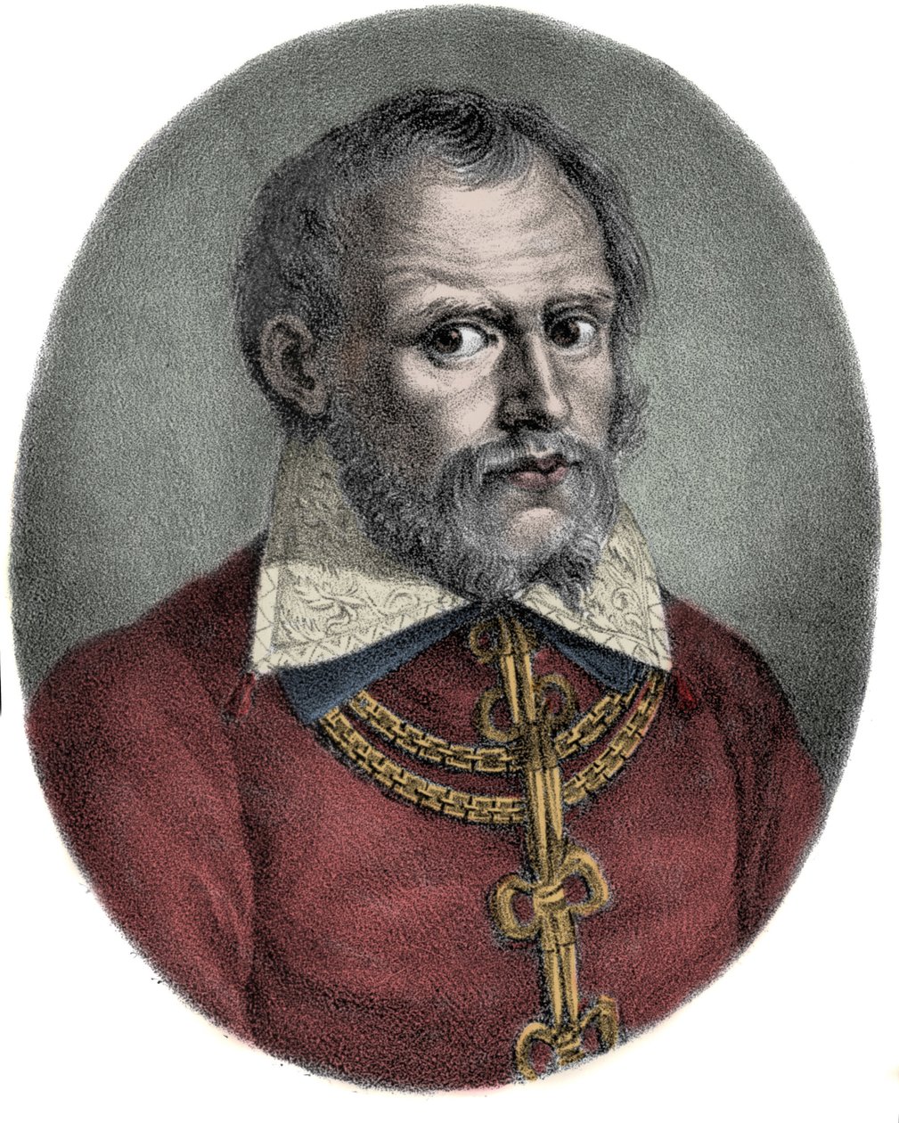 Porträtt av Cypriano de Rory eller Cipriano de Rory (1515-1565) flamländsk kompositör. av Unknown artist