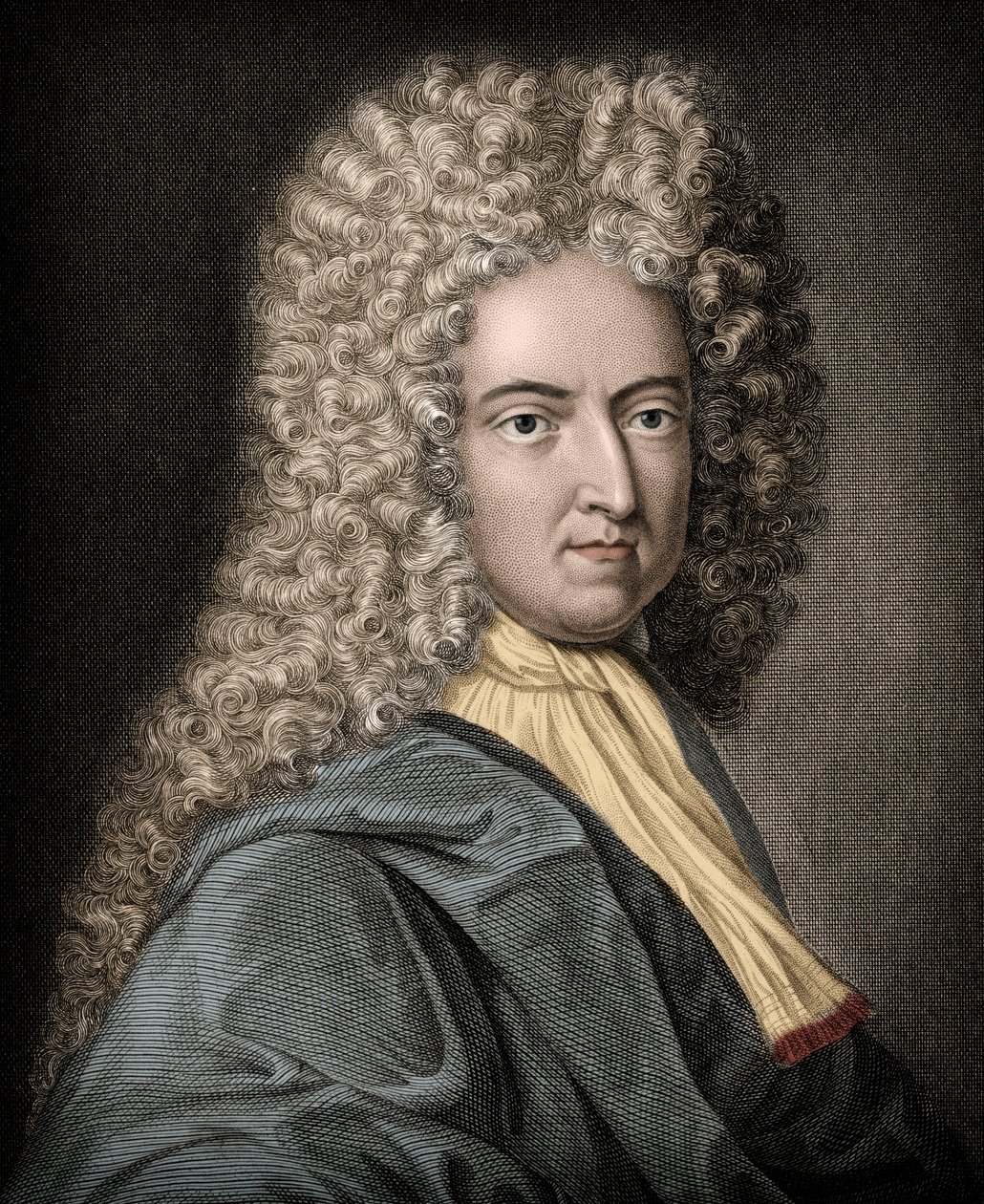 Porträtt av Daniel de Foe eller Defoe (1660-1731), engelsk författare och journalist - Daniel Defoe (1660-1731) - engelsk romanförfattare och journalist av Unknown artist