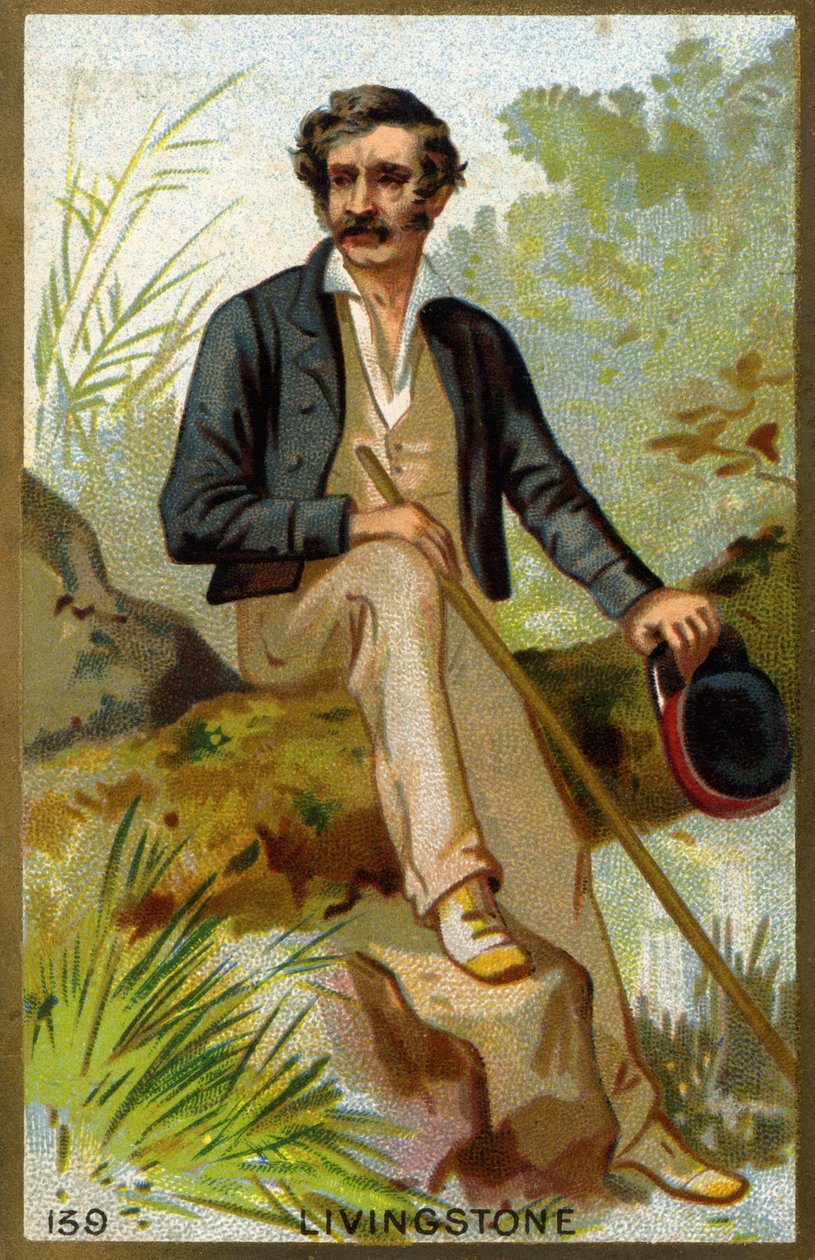 Porträtt av David Livingstone (1813-1873), brittisk missionär och upptäcktsresande. av Unknown artist