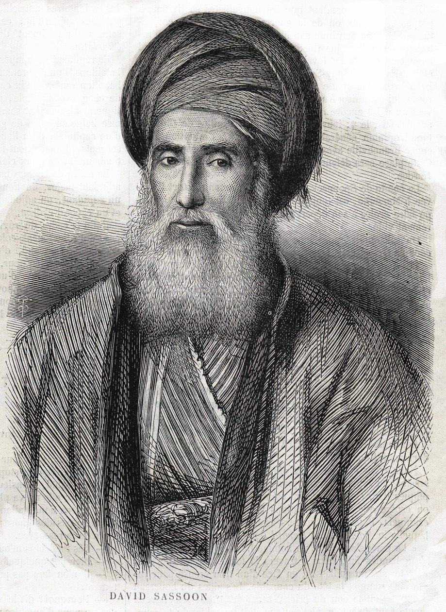 Porträtt av David Sassoon 1792-1865 av Unknown artist