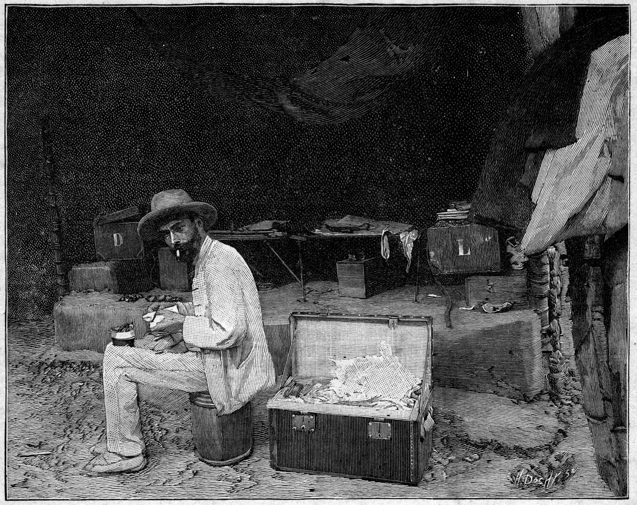 Porträtt av doktor Francois CROZAT (1858-1892), fransk upptäcktsresande av Unknown artist