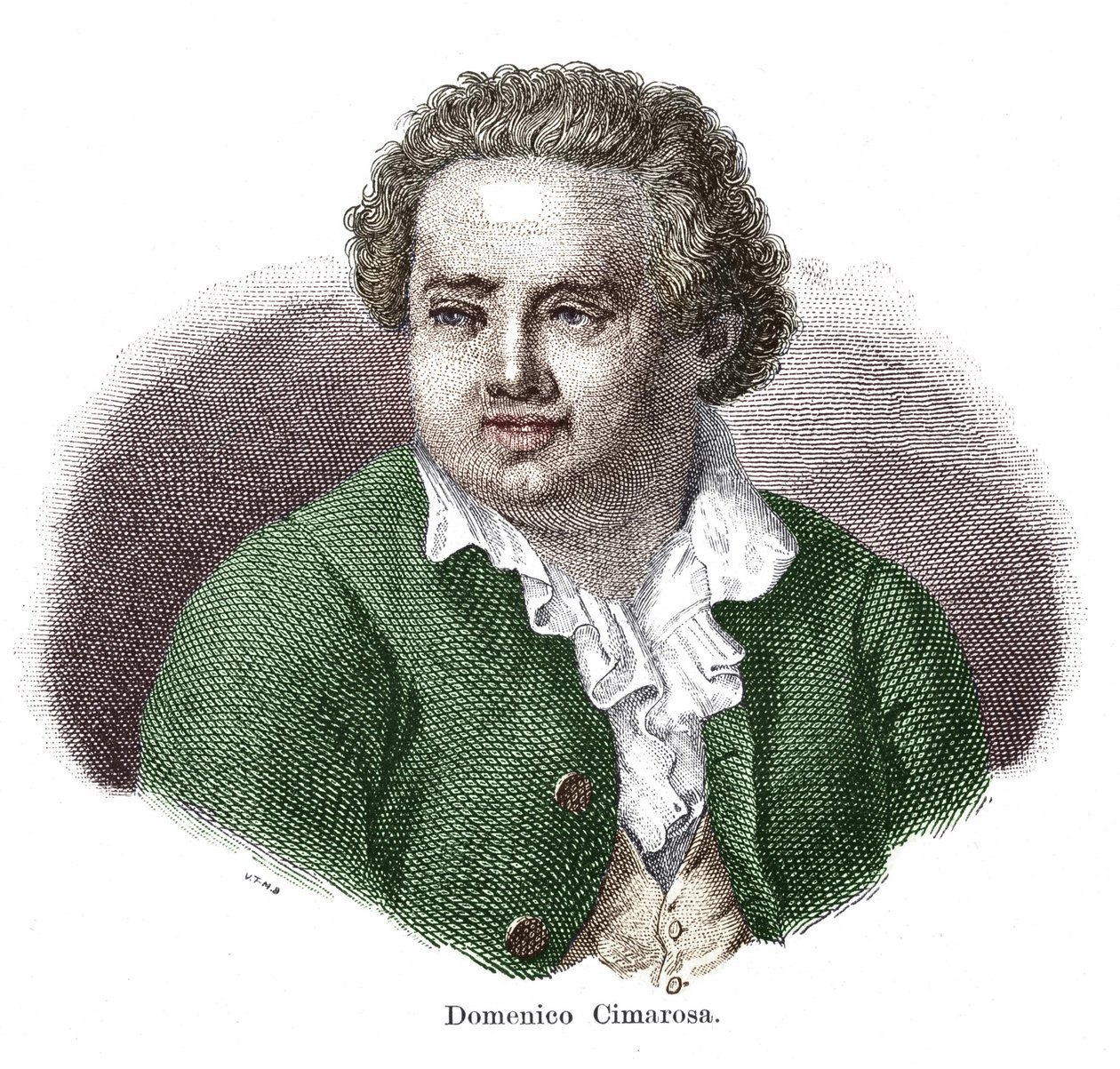 Porträtt av Domenico Cimarosa (1749 -1801), italiensk kompositör. av Unknown artist