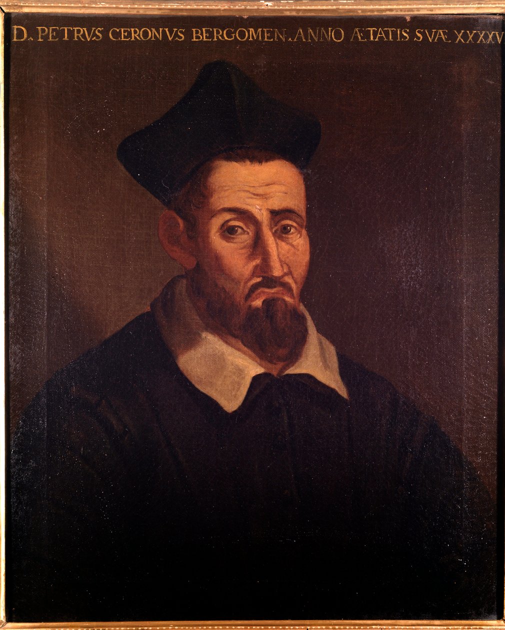 Porträtt av Domenico Pietro Ceron, italiensk musikteoretiker, sångare och präst (målning av Unknown artist