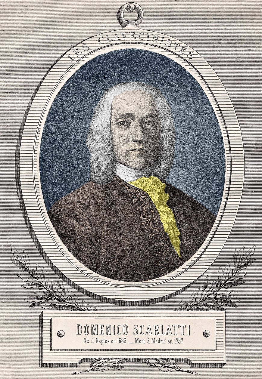Porträtt av Domenico Scarlatti (1685 - 1757) italiensk kompositör av Unknown artist