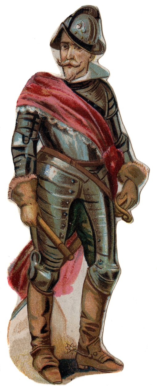 Porträtt av Don Ferdinand (Fernando) Alvarez de Toledo, hertig av Alba (Alba) (1507-1582). Kromolitografi, sent 1800-tal. av Unknown artist