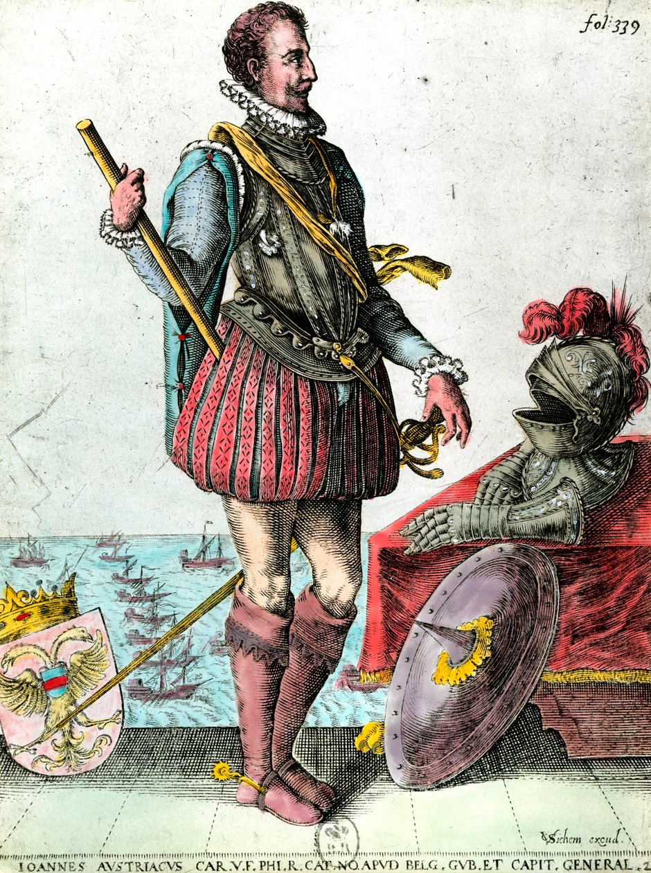 Porträtt av Don Juan Jose av Österrike (1629-1679) Nederländernas vice kung Gravyr från 1600-talet Privat samling av Unknown artist