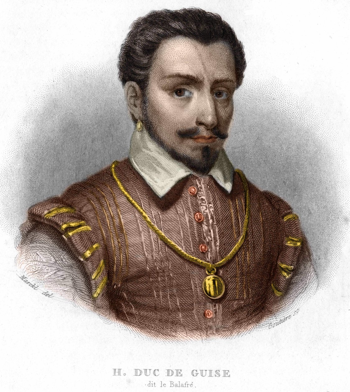 Porträtt av hertigen av Guise. François de Lorraine, hertig av Aumale, sedan 2:e hertig av Guise fransk generallöjtnant (1519 till 1563) av Unknown artist