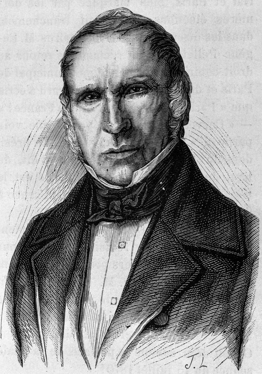 Porträtt av Dupin Ainé (1783 - 1865). Gravyr från slutet av 1800-talet i "Histoire de France"" av H. Martin. av Unknown artist