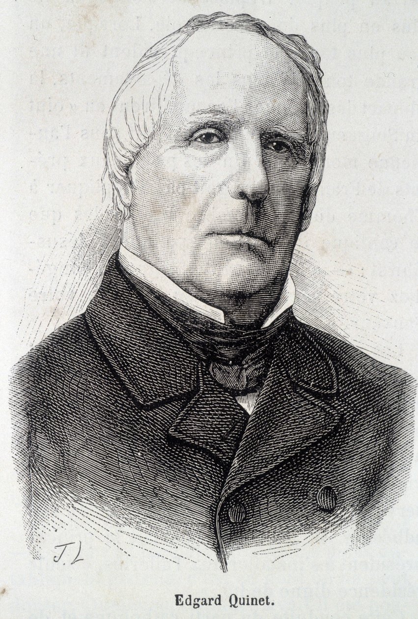 Porträtt av Edgar (Edgard) Quinet, fransk historiker (1803 - 1875) av Unknown artist