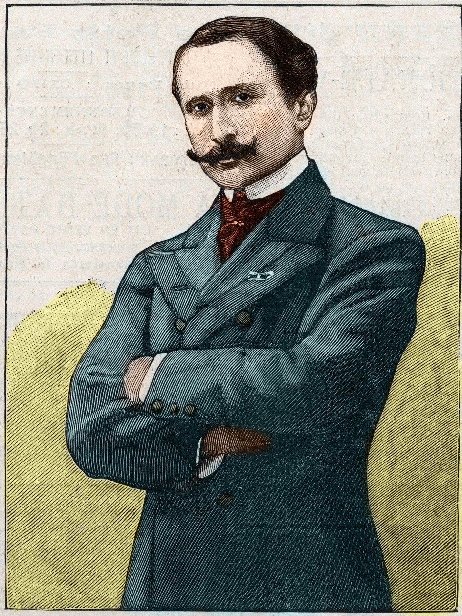 Porträtt av Edmond Rostand (1868-1918), fransk poet och dramatiker. av Unknown artist