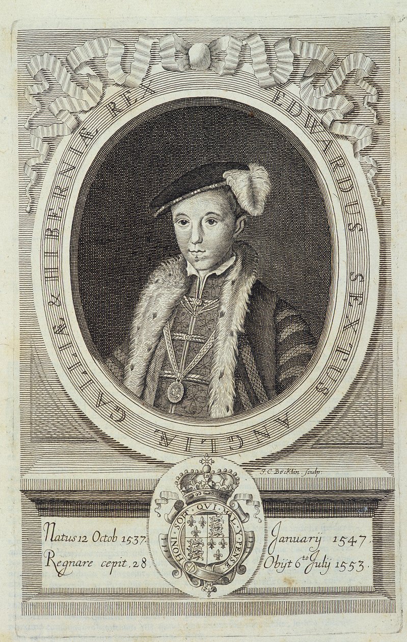 Porträtt av Edward VI i "History of the Reformation of the Anglican Church..."", Genève av Unknown artist