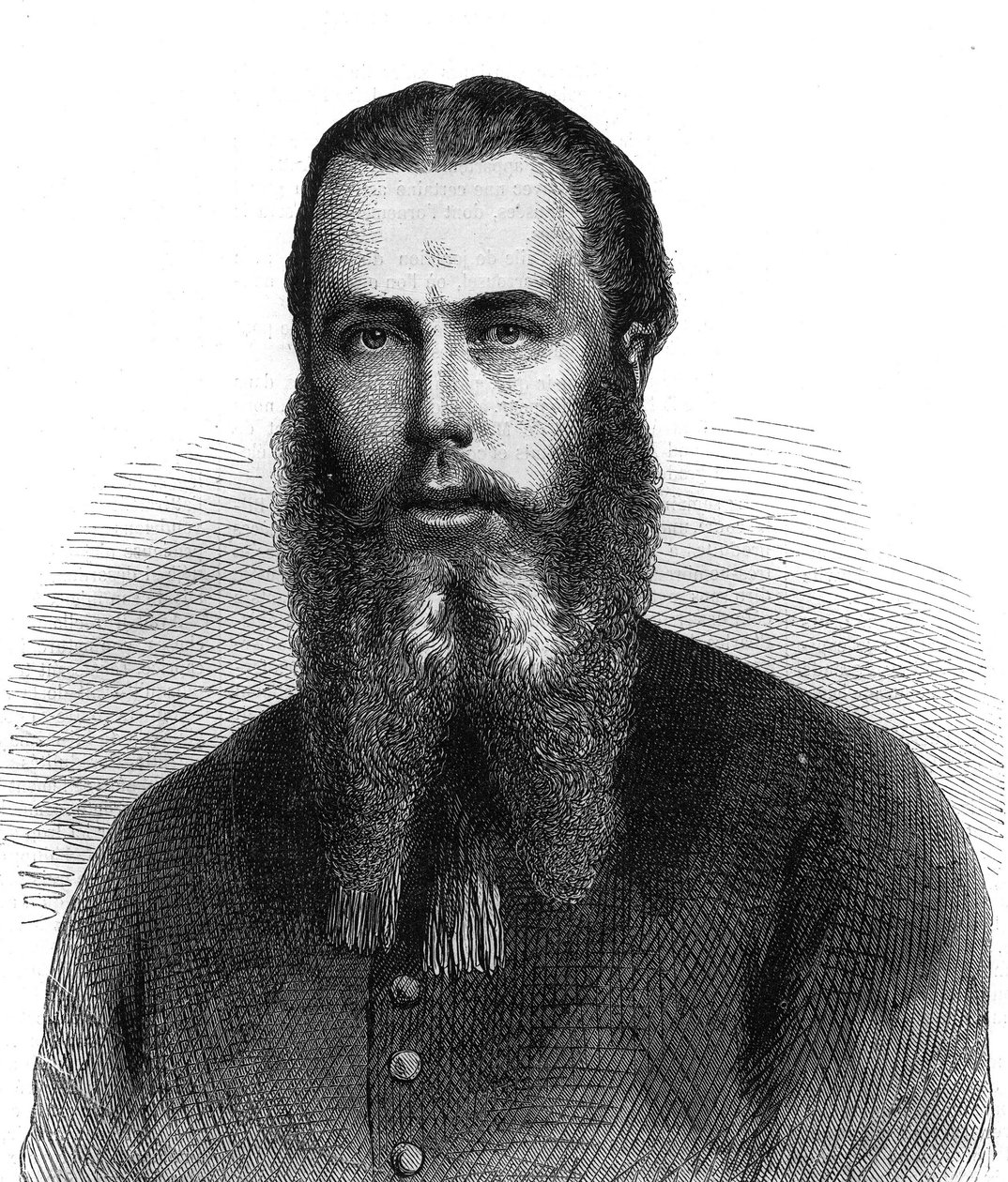 Porträtt av kejsar Maximilian I av Mexiko (1832-1867). Gravyr i "The Illustrous Universe" av Unknown artist