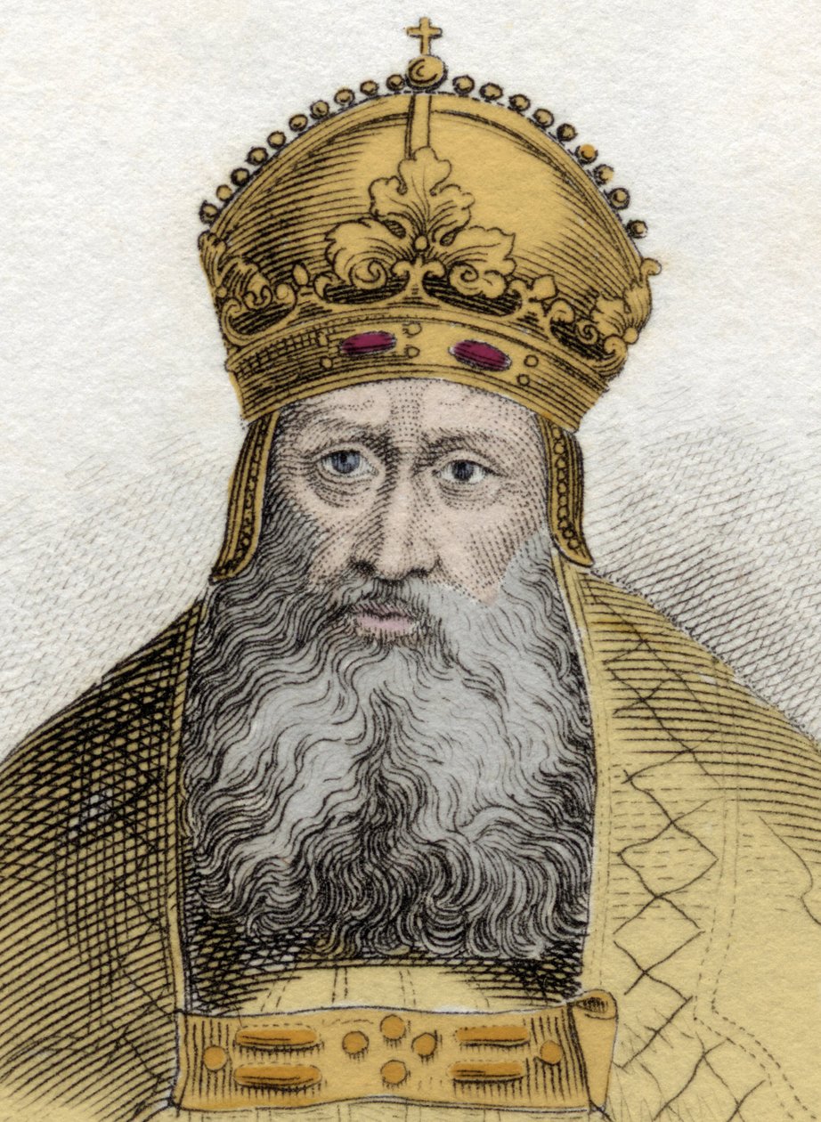 Porträtt av kejsar Rodolf av Habsburg (1218-1291), tysk romersk kejsare (Rudolf I av Tyskland) av Unknown artist