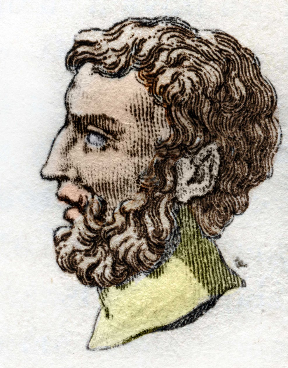Porträtt av Epaminondas general och boetianska statsman tillhör det demokratiska partiet (-418 - -362). av Unknown artist