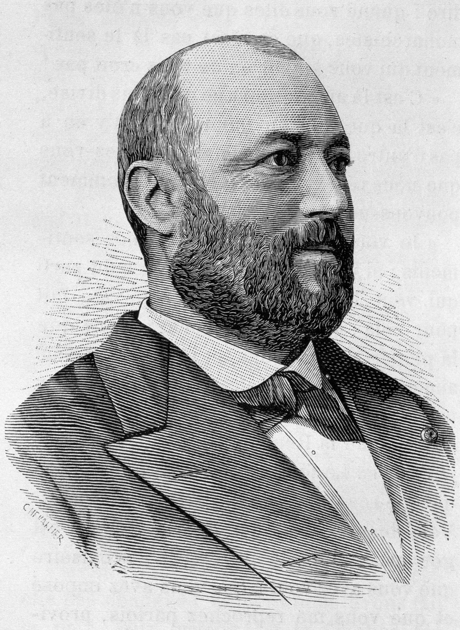 Porträtt av Ernoul. Gravyr från slutet av 1800-talet i "Histoire de France"" av H. Martin. av Unknown artist