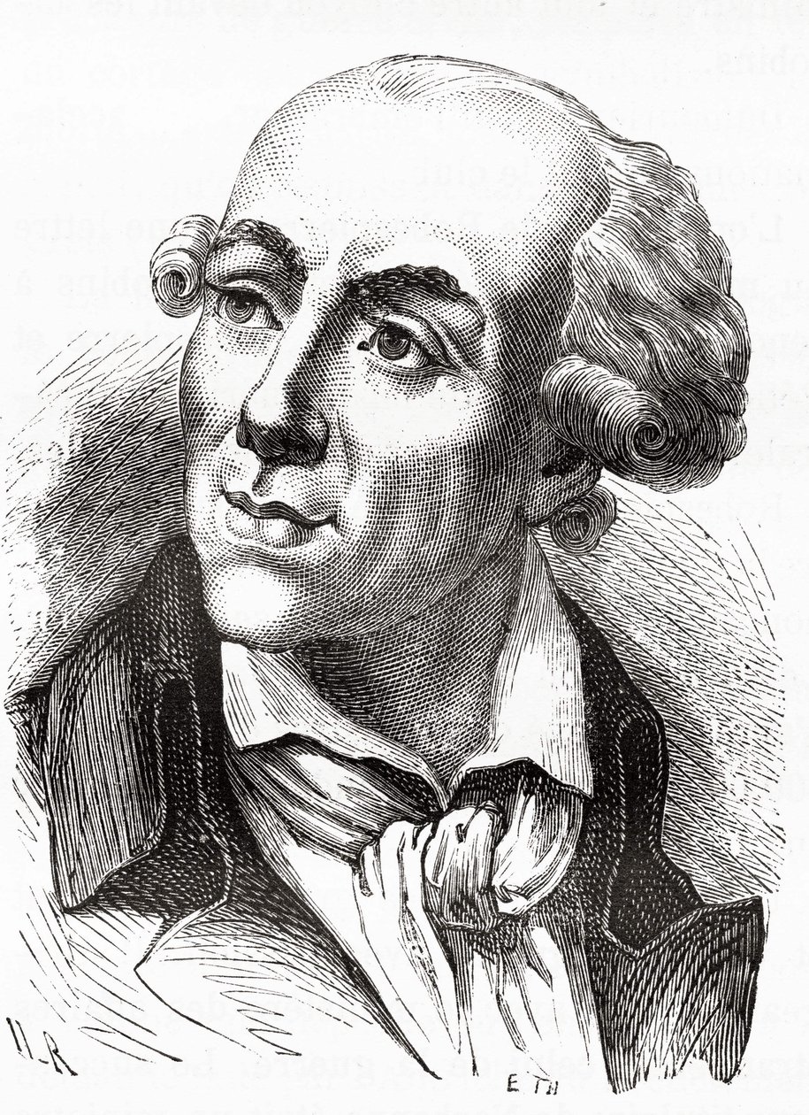Porträtt av Etienne Clavière (1768 - 1793), finansminister i Girondin-regeringen (mars 1792) - i Histoire de France av Henri Martin. n.d. 1800-talet. av Unknown artist