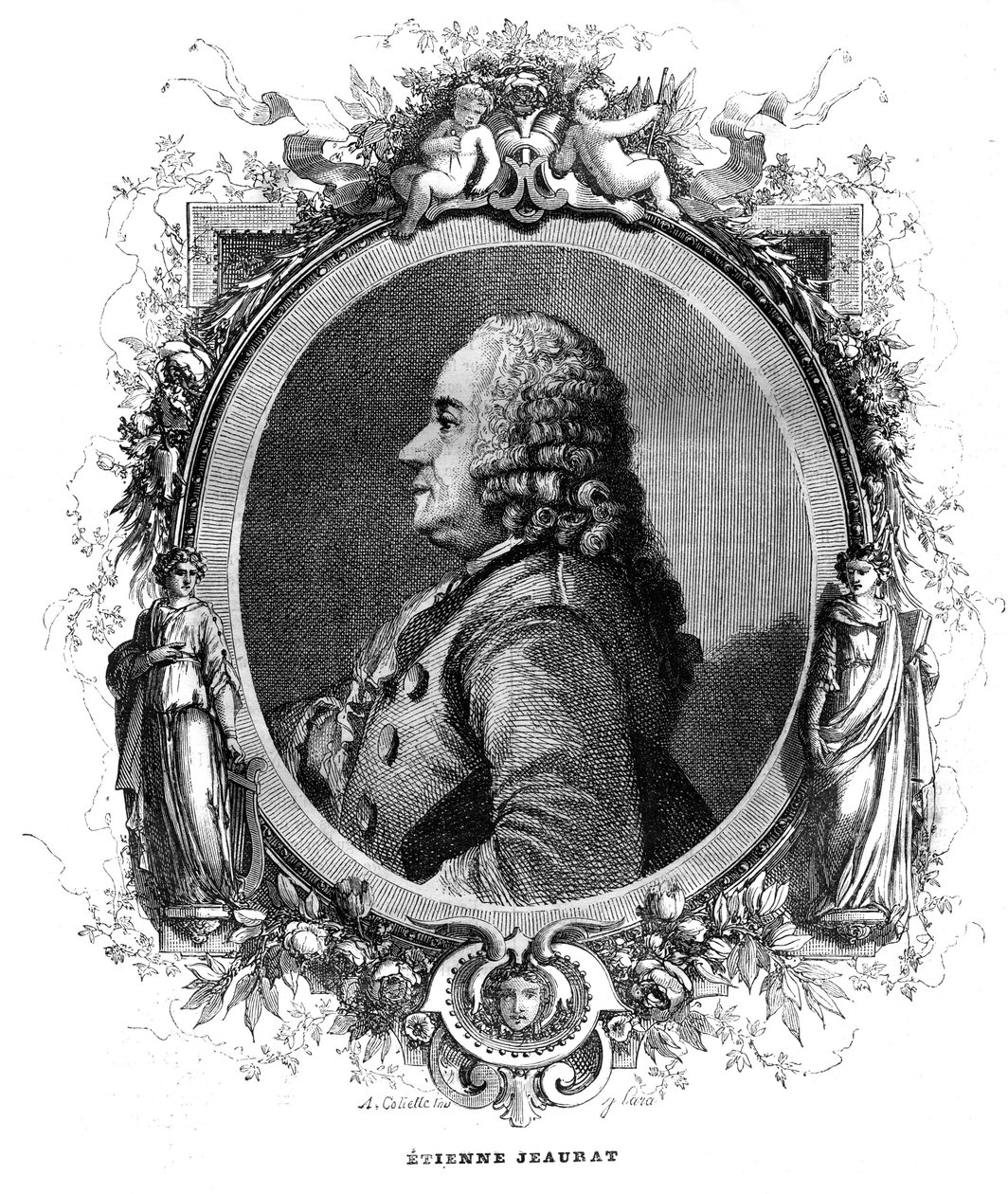 Porträtt av Etienne Jeaurat (1699-1789) fransk målare och serietecknare. av Unknown artist