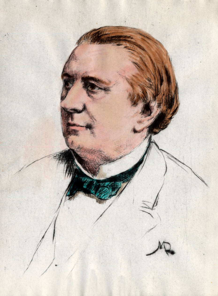 Porträtt av Eugene Labiche (1815-1888) Författare Gravyr från 1800-talet Privat samling av Unknown artist