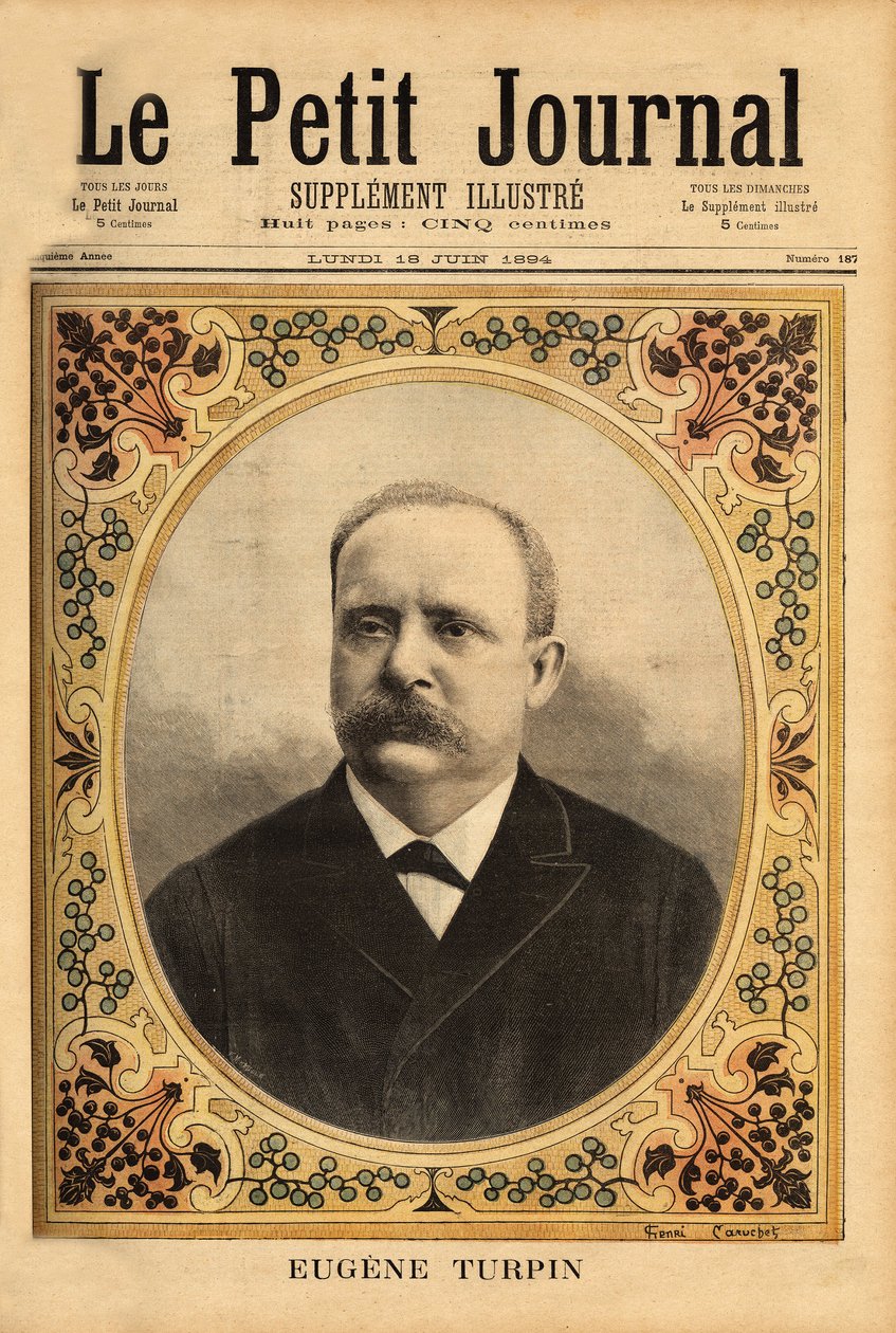Porträtt av Eugene Turpin (1848-1927), kemist specialiserad på sprängämnen av Unknown artist