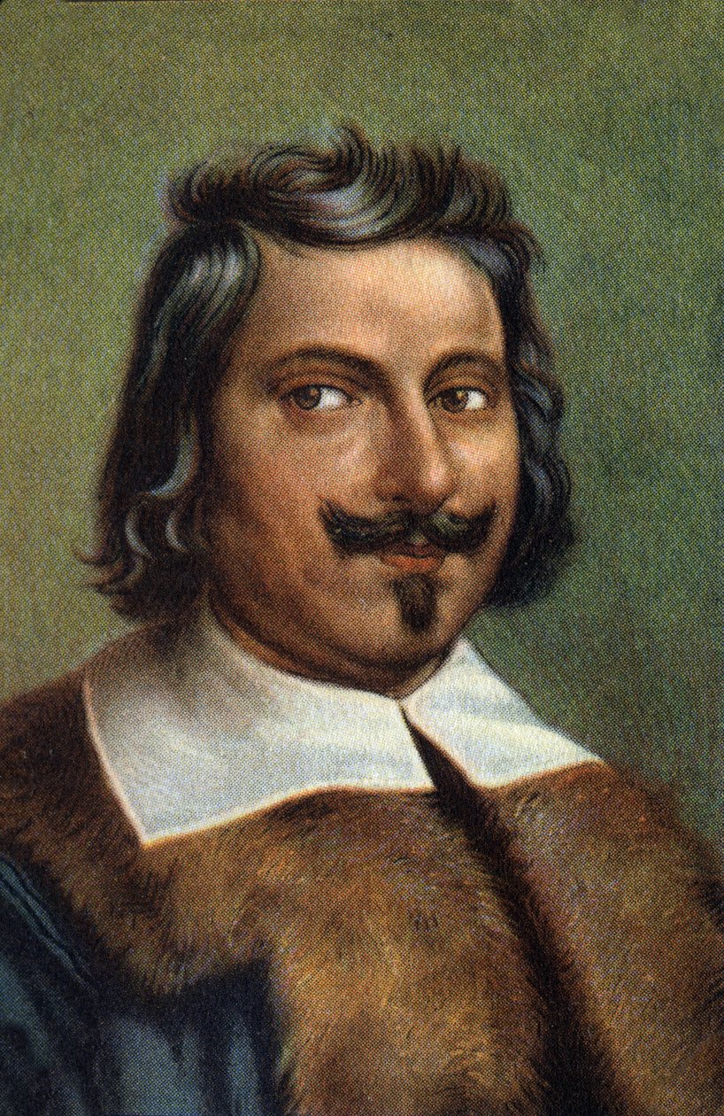 Porträtt av Evangelista Torricelli eller Toricelli, italiensk fysiker. av Unknown Artist