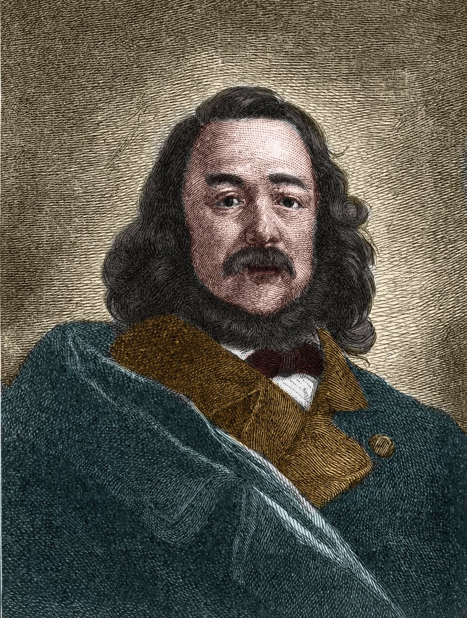 Porträtt av Ferdinand Freiligrath (1810-1876) tysk författare. av Unknown artist