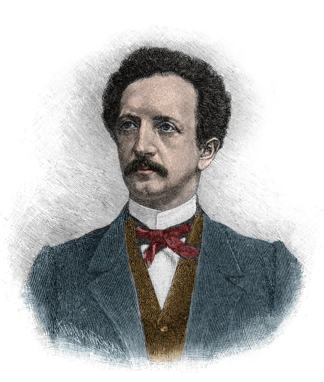 Porträtt av Ferdinand Johann Gottlieb Lassalle (1825-1864), en tysk jurist, filosof och socialistisk politisk aktivist - gravyr av Unknown artist