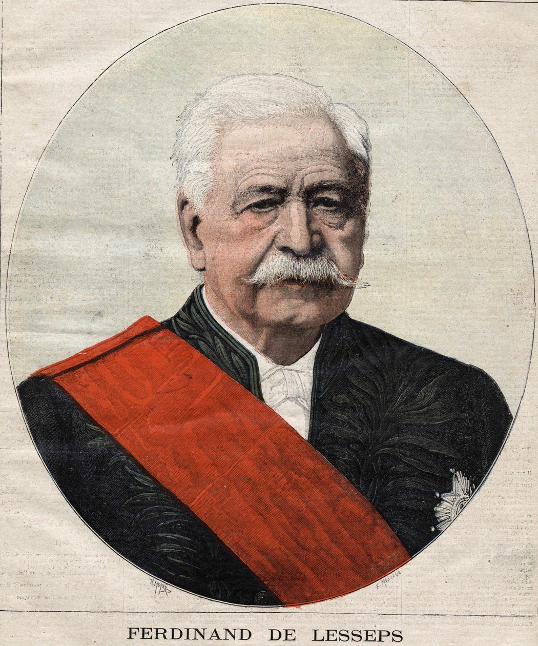 Porträtt av Ferdinand de Lesseps (1805-1894), fransk diplomat och administratör. av Unknown artist