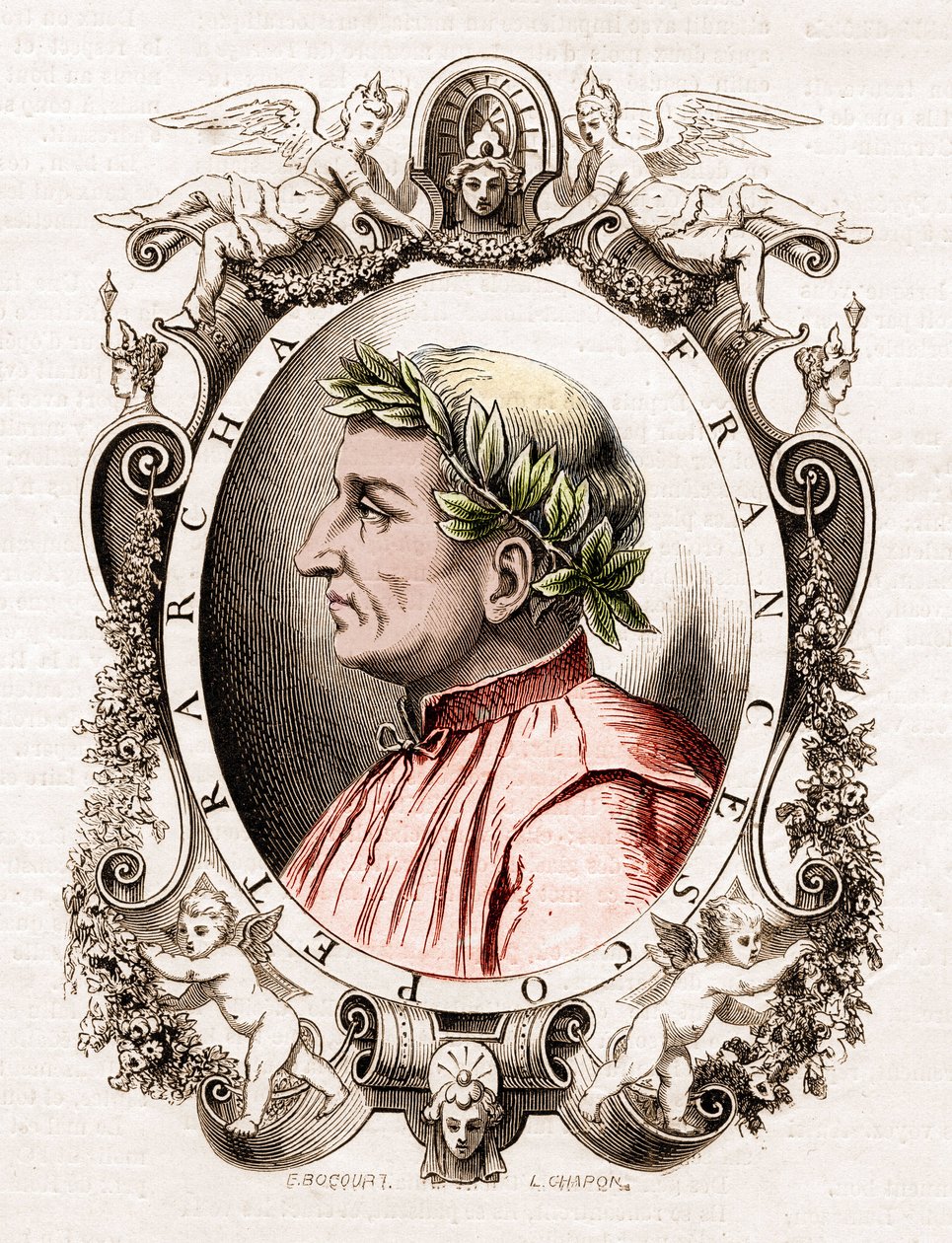 Porträtt av Francesco Petrarca (Petrarca) (1304-1374), italiensk poet. av Unknown artist