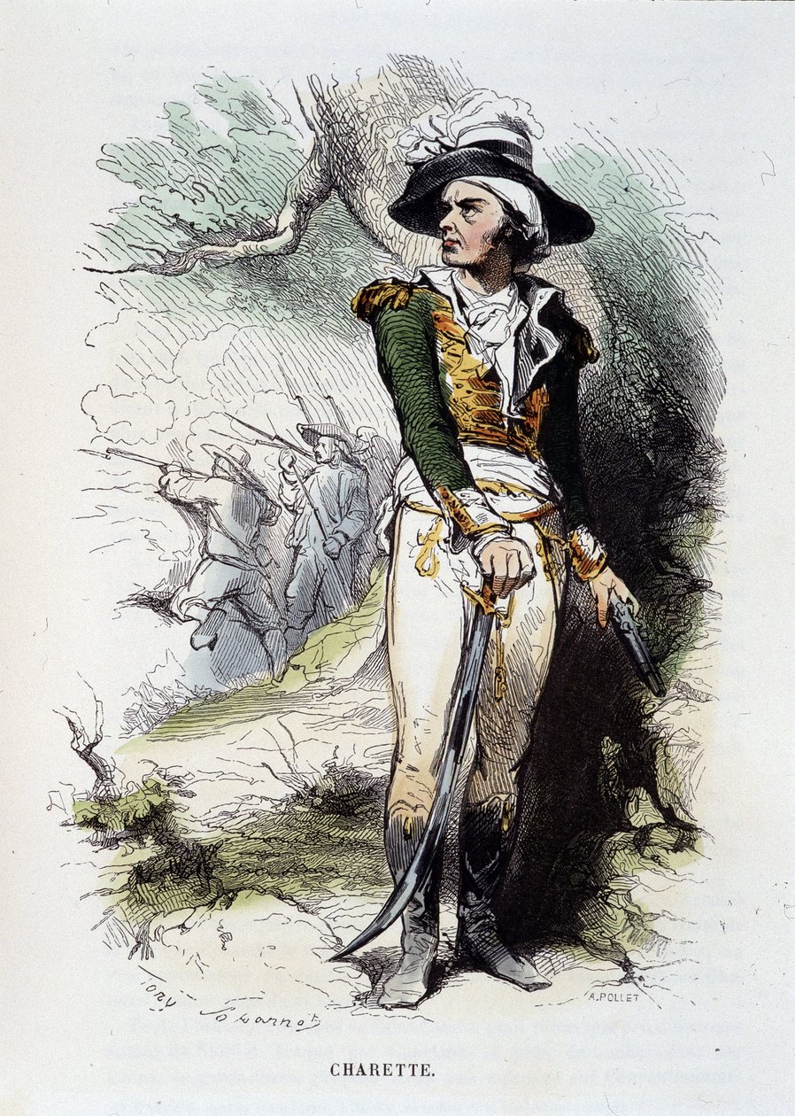 Porträtt av Francois-Athanase av Charette de la Contrie (Francois Athanase av Unknown artist