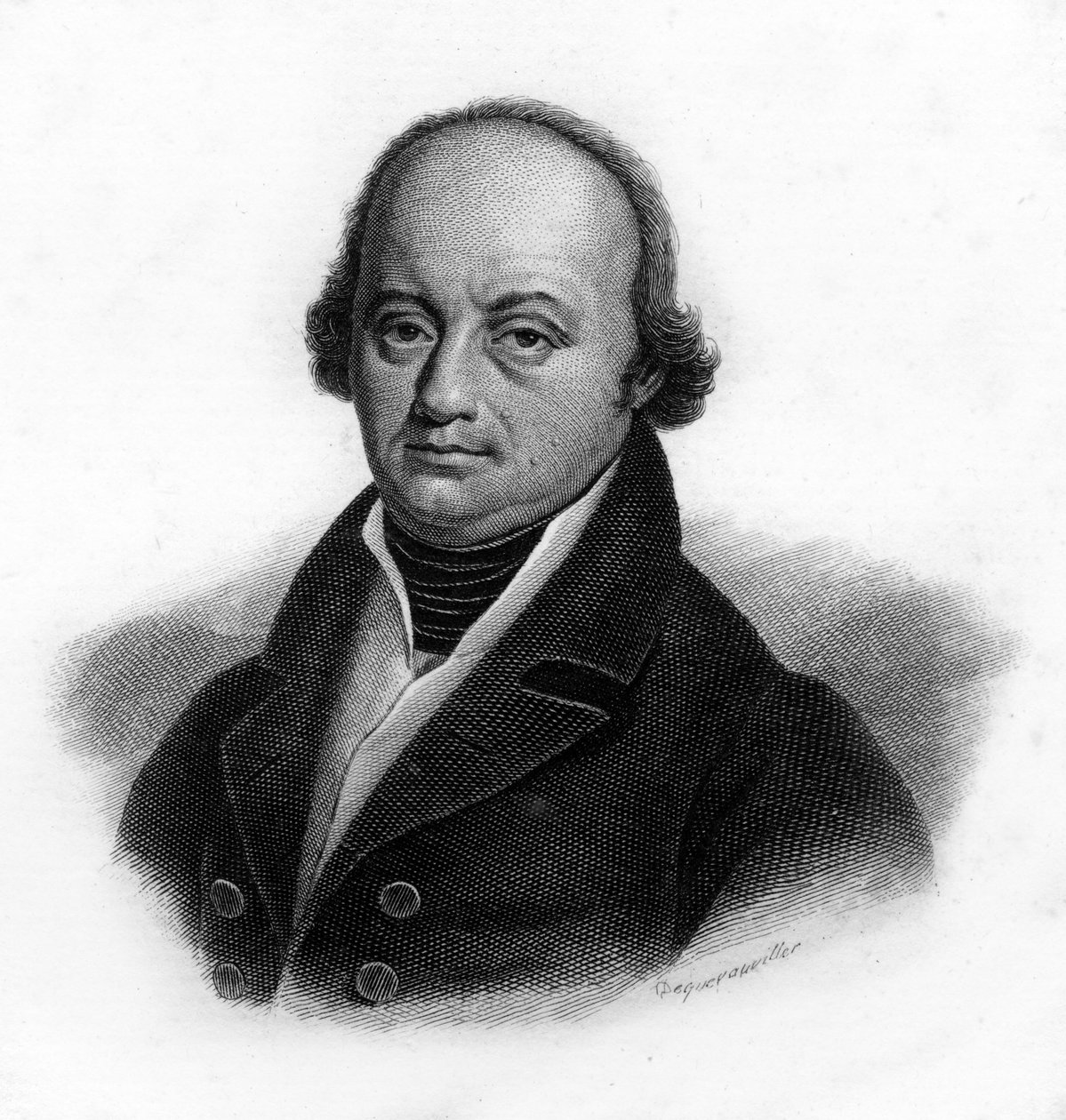 Porträtt av Franz-Joseph Gall (Franz Joseph) (1758 - 1828), tysk läkare, gravyr från 1800-talet av Unknown artist