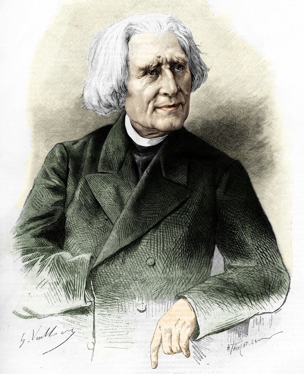 Porträtt av Franz Liszt (1811-1886) ungersk kompositör och pianist. av Unknown artist
