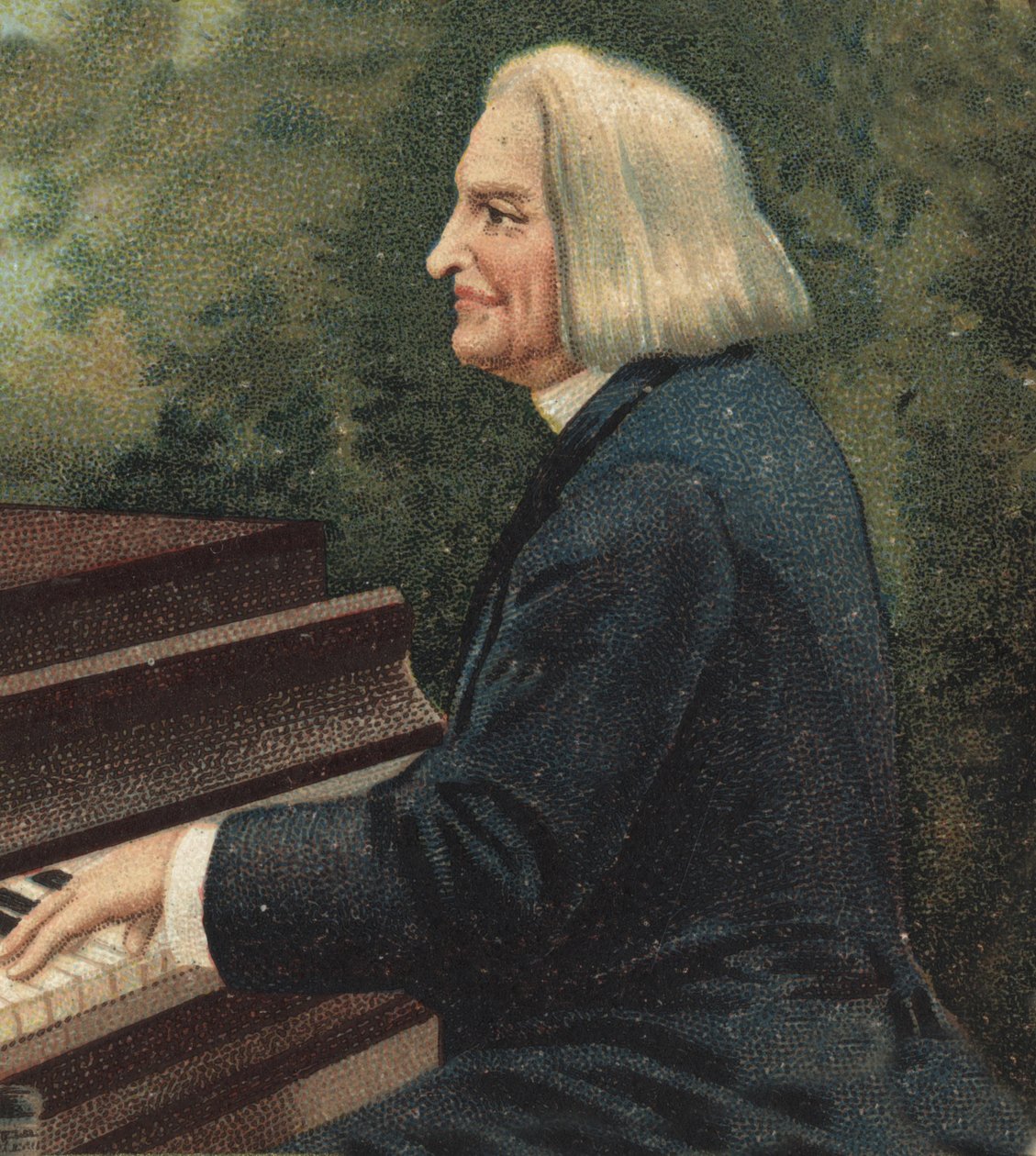 Porträtt av Franz Liszt (1811-1886), ungersk pianokompositör och pianist. av Unknown artist