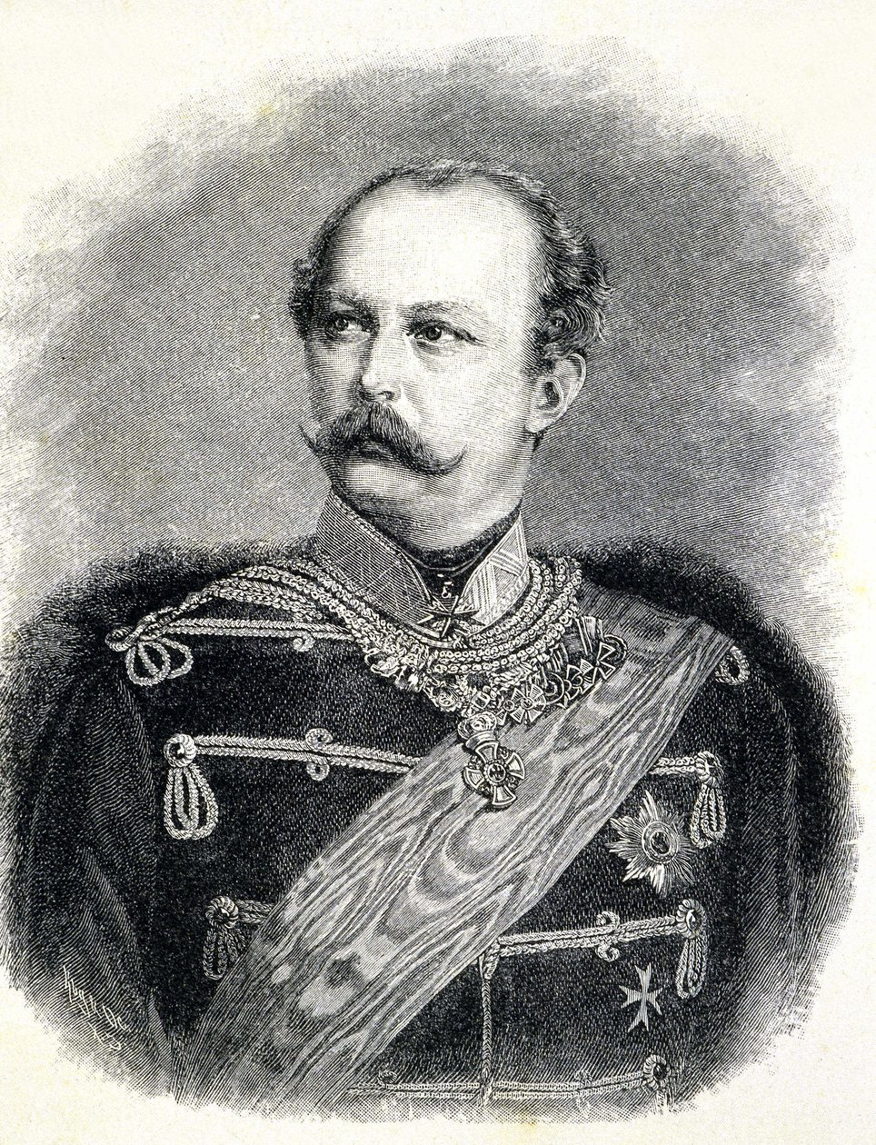Porträtt av Fredrik Karl av Preussen (1828 - 1885), brorson till Vilhelm I av Unknown artist