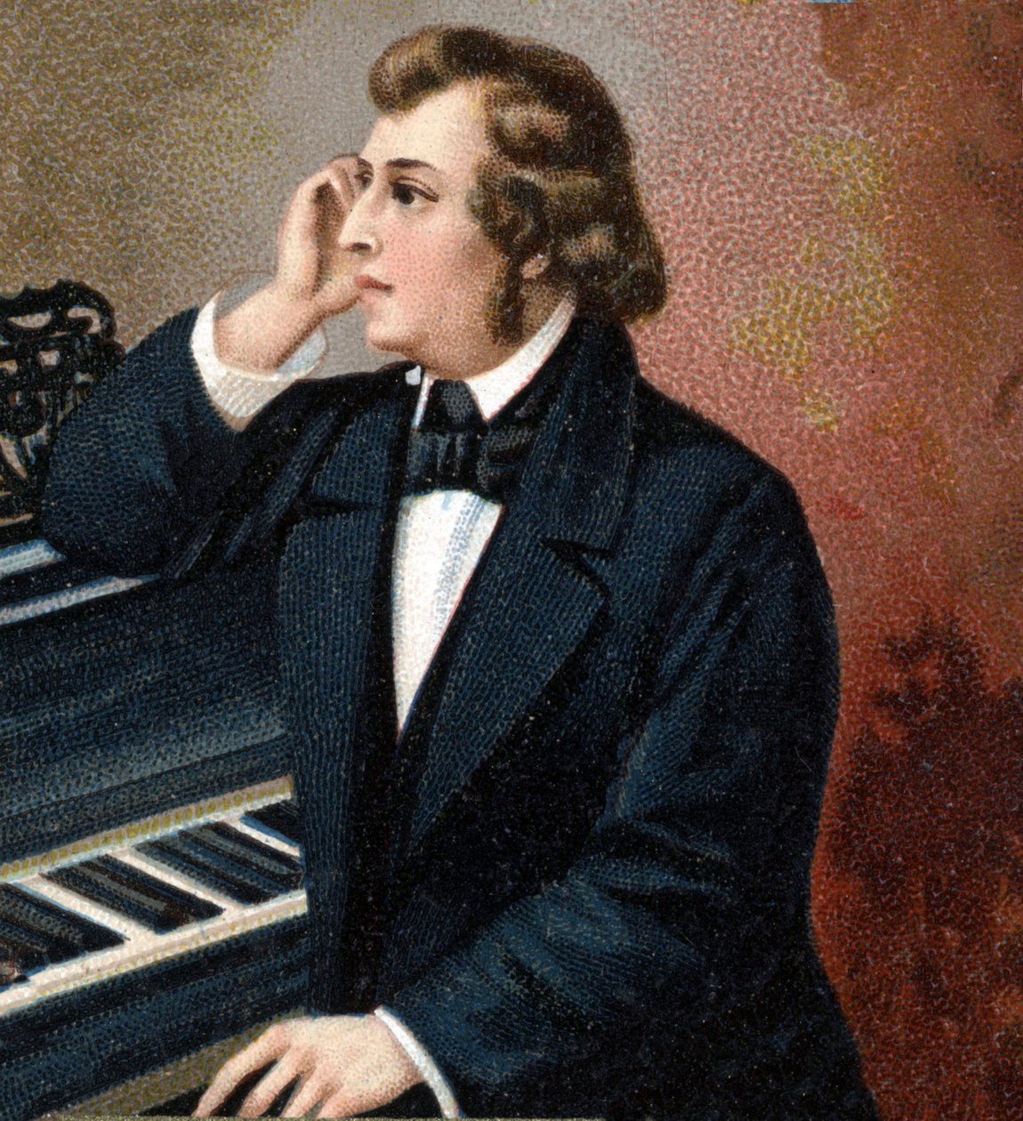 Porträtt av Frederic Chopin (1810 - 1849), polsk kompositör. av Unknown artist