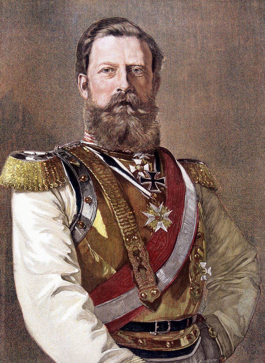 Porträtt av Fredrik III (1831-1888), kejsare av Tyskland och kung av Preussen. av Unknown artist